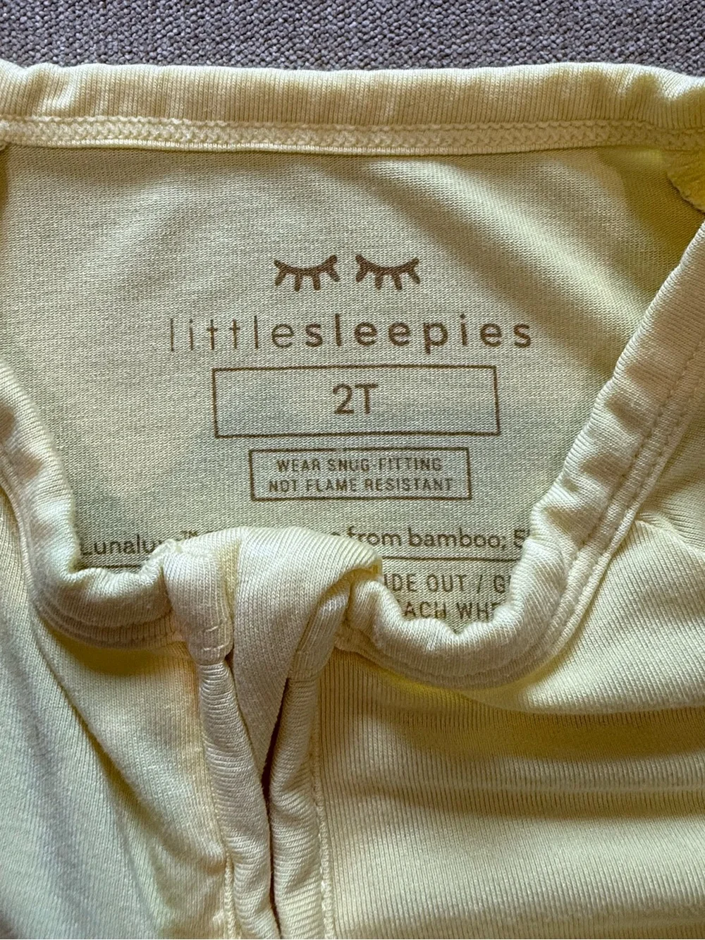 Little Sleepies Lemon Twist Shorty Zippy 2T